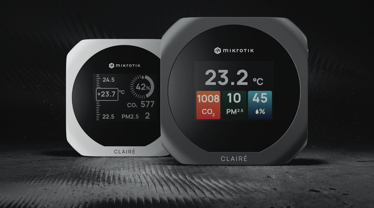 MikroTik CLAIRÉ ve CLAIRÉ lite hava kalitesi sensörleri